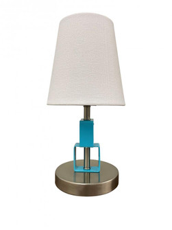 Bryson Mini Satin Nickel And Azure Accent Lamp (34|B208-SN/AZ)