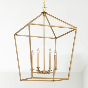 Townsend 6-Light Pendant in Warm Brass (128|3-422-6-322)