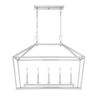 Townsend 5-Light Linear Chandelier in Satin Nickel (128|1-424-5-SN)