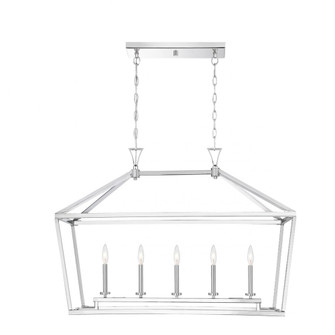 Townsend 5-Light Linear Chandelier in Polished Nickel (128|1-424-5-109)