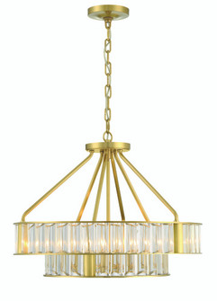 Libby Langdon Farris 6 Light Aged Brass Chandelier (205|FAR-6006-AG)