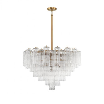 Addis 32'' Aged Brass Chandelier (205|ADD-316-AG-CL)
