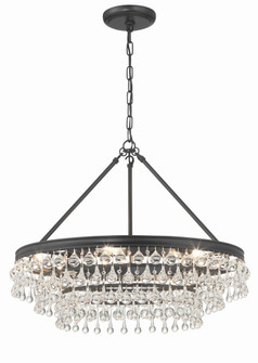 Calypso 25'' Crystal Teardrop Matte Black Chandelier (205|237-MK)