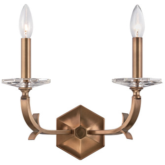 2 Light Roman Bronze Eclectic Sconce Draped In Optical Crystal (205|2232-RB)