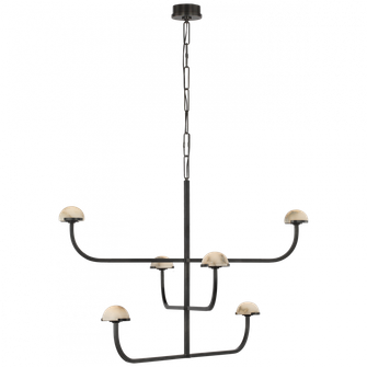 Pedra Three Tier Shallow Chandelier (279|KW 5623BZ-ALB)