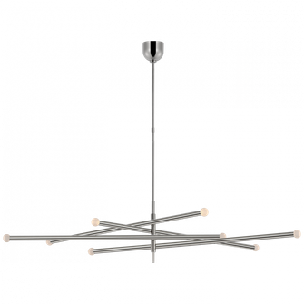 Rousseau Oversized Eight Light Articulating Chandelier (279|KW 5595PN-ECG)