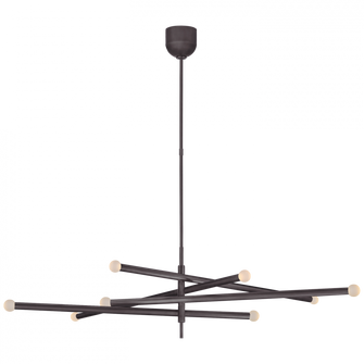 Rousseau Grande Eight Light Articulating Chandelier (279|KW 5589BZ-ECG)