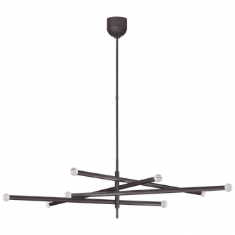 Rousseau Grande Eight Light Articulating Chandelier (279|KW 5589BZ-CG)