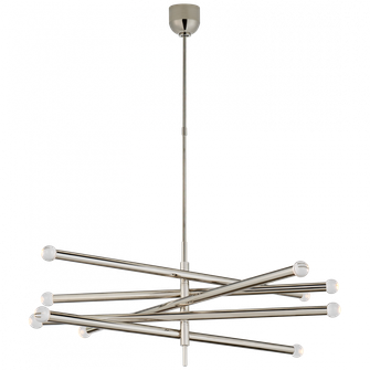 Rousseau Grande Ten Light Articulating Chandelier (279|KW 5587PN-CG)