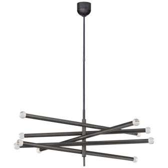 Rousseau Grande Ten Light Articulating Chandelier (279|KW 5587BZ-CG)