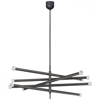 Rousseau Grande Ten Light Articulating Chandelier (279|KW 5587BZ-CG)