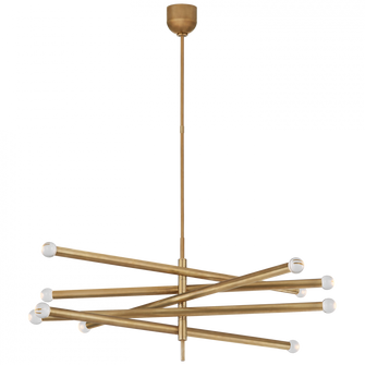 Rousseau Grande Ten Light Articulating Chandelier (279|KW 5587AB-CG)
