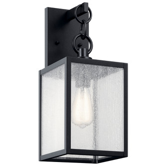 Lahden 17'' 1 Light Outdoor Wall Light with Clear Seeded Glass in Textured Black (2|59006BKT)