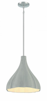 1 Light Pendant in Metal and Cement in a Burnished Nickel Finish (77|P1888-084C)