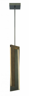 DC LED Pendant in Midnight Iron ad Faux Walnut Finish (77|P1642-895-L)