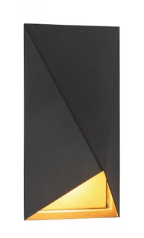 10'' LED Wall Sconce Indoor and Outdoor in a Sand Coal with Sand Gold Finish, ADA Compliant (77|P1620-764-L)