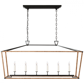 Darlana Large Rattan Wrapped Linear Lantern (279|CHC 5766AI/NRT)