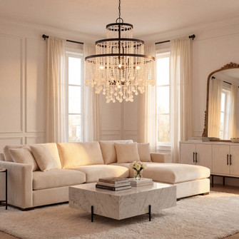 Luna 15-Light Chandelier in Matte Black (128|1-1868-15-89)