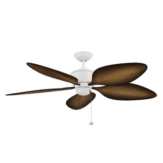 56 Inch Nani 5 Blade Weather+ Outdoor Ceiling Fan in Matte White and Ivory with Walnut Highlights (2|310095MWH)