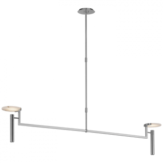 Melange Extra Large Floating Disc Linear Chandelier (279|KW 5605PN-ALB)