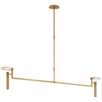 Melange Extra Large Floating Disc Linear Chandelier (279|KW 5605AB-ALB)