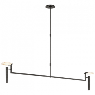 Melange Extra Large Floating Disc Linear Chandelier (279|KW 5605BZ-ALB)
