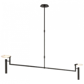 Melange Extra Large Floating Disc Linear Chandelier (279|KW 5605BZ-ALB)