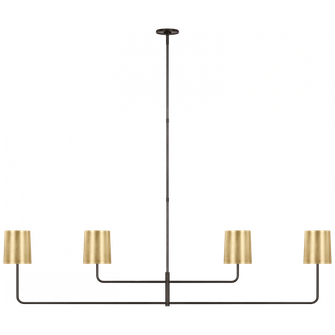 Go Lightly 70'' Four Light Linear Chandelier (279|BBL 5087BZ-SB)