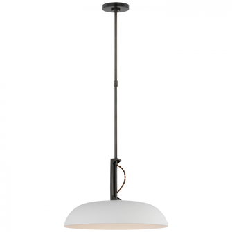 Cyrus 19'' Pendant (279|AL 5040BZ/WHT-WG)