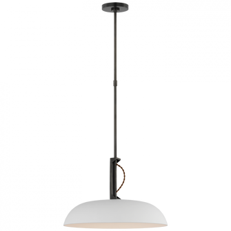 Cyrus 19'' Pendant (279|AL 5040BZ/WHT-WG)