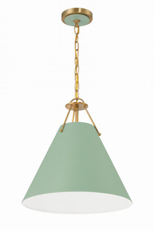 Xavier 16'' Vibrant Gold + Green Pendant (205|XAV-B8305-VG-GR)