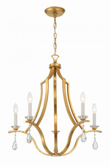 Perry 5 Light Antique Gold Chandelier (205|PER-10405-GA)