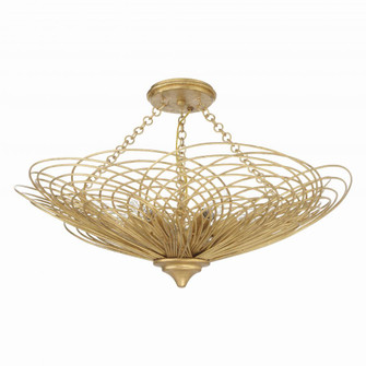 Doral 6 Light Renaissance Gold Semi Flush Mount (205|DOR-B7706-RG_CEILING)