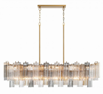 Addis 51.75'' Aged Brass Linear Chandelier (205|ADD-317-AG-AU)