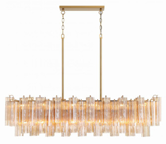 Addis 51.75'' Aged Brass Linear Chandelier (205|ADD-317-AG-AM)