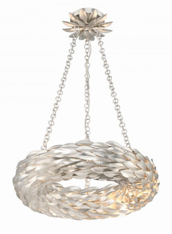 Broche 6 Light Antique Silver Chandelier (205|535-SA)