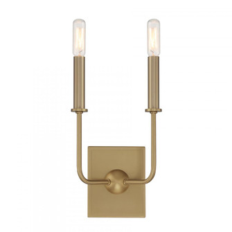 Avondale 2-Light Wall Sconce in Warm Brass (128|9-4044-2-322)