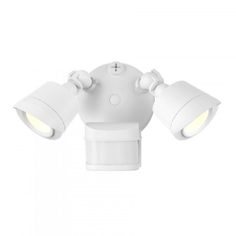 LED Motion Sensored Double Flood Light in White (128|4-FLOOD-MS-A2-3000K-WH)