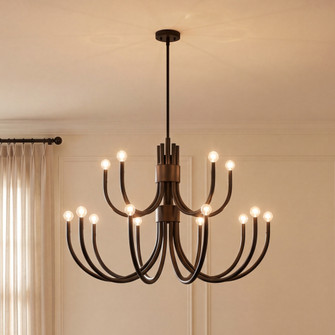 Sorrento 15-Light Chandelier in Matte Black (128|1-6682-15-89)