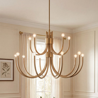 Sorrento 15-Light Chandelier in Noble Brass (128|1-6682-15-127)