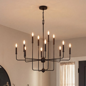 Avondale 12-Light Chandelier in Matte Black (128|1-4046-12-89)
