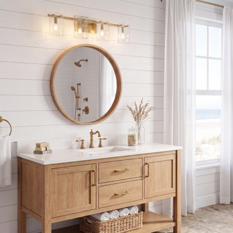 Genry 4-Light Bathroom Vanity Light in Warm Brass (128|8-8204-4-322)