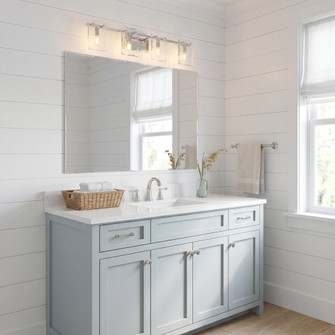 Genry 4-Light Bathroom Vanity Light in Polished Nickel (128|8-8204-4-109)