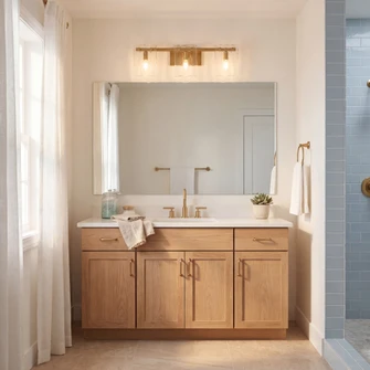Genry 3-Light Bathroom Vanity Light in Warm Brass (128|8-8204-3-322)