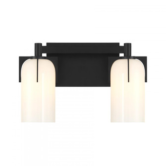 Caldwell 2-Light Bathroom Vanity Light in Matte Black (128|8-4128-2-BK) Caldwell 2-Light Bathroom Vanity Light in Matte Black (128|8-4128-2-BK)