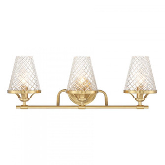 Candler 3-Light Bathroom Vanity Light in Warm Brass (128|8-3596-3-322)