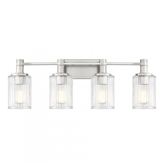 Concord 4-Light Bathroom Vanity Light in Silver and Polished Nickel (128|8-1102-4-146)