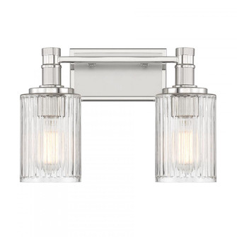 Concord 2-Light Bathroom Vanity Light in Silver and Polished Nickel (128|8-1102-2-146)