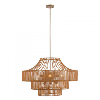 Medlock 8-Light Outdoor Chandelier in Burnished Brass (128|7-9906-8-171)