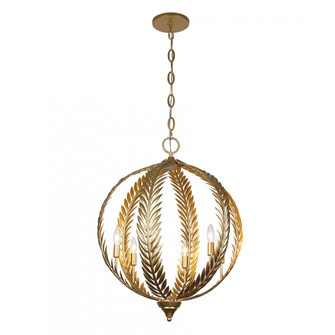 Atlas 6-Light Pendant in Grecian Gold by Breegan Jane (128|7-4001-6-31)